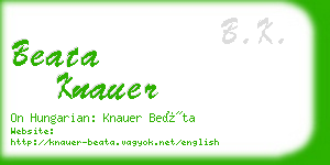 beata knauer business card